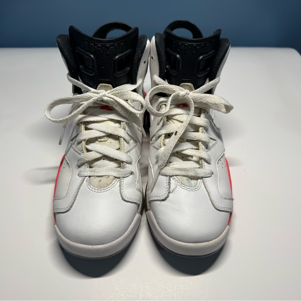 Air Jordan 6 retro white infrared sneakers, 6Y - Picture 2 of 14